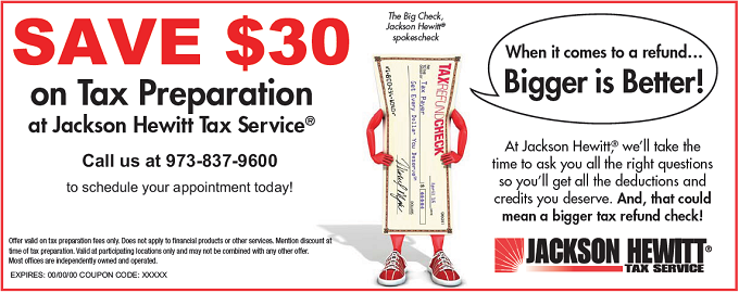 tax preparation coupons